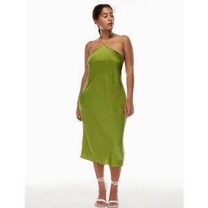 BRAND NEW ARITIZIA Green Halter Slip Dress